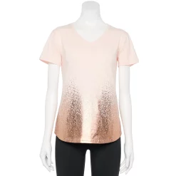 Women's Tek Gear® Essential Short Sleeve Graphic Tee -Casual Wear Hub 2631893 Gold Ombre