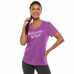 Women's Tek Gear® Essential Short Sleeve Graphic Tee -Casual Wear Hub 2631893 Have Courage