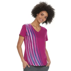 Women's Tek Gear® Essential Short Sleeve Graphic Tee -Casual Wear Hub 2631893 Swoops Pink