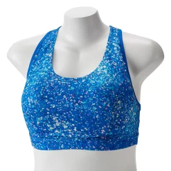 Plus Size Tek Gear® Racerback Low-Impact Sports Bra 55 Plus Size Tek Gear® Racerback Low-Impact Sports Bra -Casual Wear Hub 2750546 Blue Brush Splatter