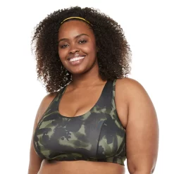 Plus Size Tek Gear® Racerback Low-Impact Sports Bra 51 Plus Size Tek Gear® Racerback Low-Impact Sports Bra -Casual Wear Hub 2750546 Green Camouflage Print