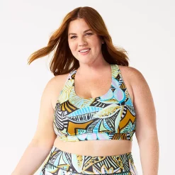 Plus Size Tek Gear® Racerback Low-Impact Sports Bra 74 Plus Size Tek Gear® Racerback Low-Impact Sports Bra -Casual Wear Hub 2750546 Mint Tropical