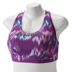 Plus Size Tek Gear® Racerback Low-Impact Sports Bra 53 Plus Size Tek Gear® Racerback Low-Impact Sports Bra -Casual Wear Hub 2750546 Purple Print