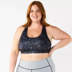 Plus Size Tek Gear® Racerback Low-Impact Sports Bra 61 Plus Size Tek Gear® Racerback Low-Impact Sports Bra -Casual Wear Hub 2750546 Slate Shapes