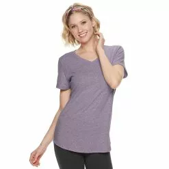 Women's Tek Gear® Essential Short Sleeve Tee -Casual Wear Hub 3090387 Allis Plum Heather
