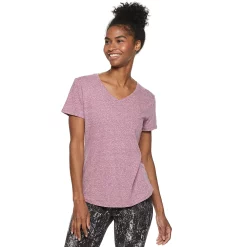 Women's Tek Gear® Essential Short Sleeve Tee -Casual Wear Hub 3090387 Berry Heather