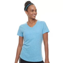 Women's Tek Gear® Essential Short Sleeve Tee -Casual Wear Hub 3090387 Beyond Blue Heather