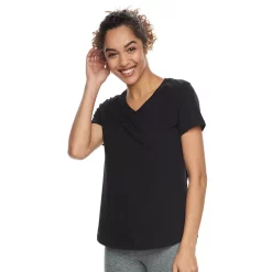 Women's Tek Gear® Essential Short Sleeve Tee -Casual Wear Hub 3090387 Black