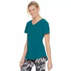 Women's Tek Gear® Essential Short Sleeve Tee -Casual Wear Hub 3090387 Night Life Teal