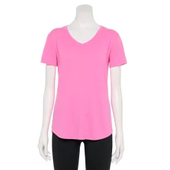 Women's Tek Gear® Essential Short Sleeve Tee -Casual Wear Hub 3090387 Pink Trillion