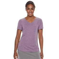 Women's Tek Gear® Essential Short Sleeve Tee -Casual Wear Hub 3090387 Plum Heather