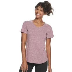 Women's Tek Gear® Essential Short Sleeve Tee -Casual Wear Hub 3090387 Ruby Gemstone Heather