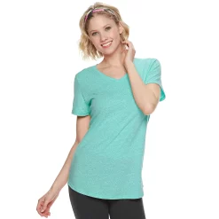 Women's Tek Gear® Essential Short Sleeve Tee -Casual Wear Hub 3090387 Teal Gem Heather