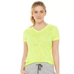 Women's Tek Gear® Essential Burnout Tee -Casual Wear Hub 3090912 Bright Yellow Burnout