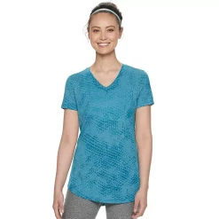 Women's Tek Gear® Essential Burnout Tee -Casual Wear Hub 3090912 Burnout Blue Teal