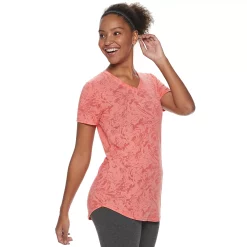 Women's Tek Gear® Essential Burnout Tee -Casual Wear Hub 3090912 Burnout Coral