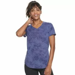 Women's Tek Gear® Essential Burnout Tee -Casual Wear Hub 3090912 Burnout Dark Blue