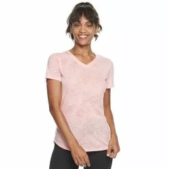 Women's Tek Gear® Essential Burnout Tee -Casual Wear Hub 3090912 Burnout Light Pink