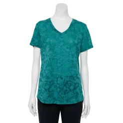 Women's Tek Gear® Essential Burnout Tee -Casual Wear Hub 3090912 Green Burnout