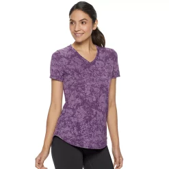 Women's Tek Gear® Essential Burnout Tee -Casual Wear Hub 3090912 Marble Dark Purple