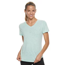 Women's Tek Gear® Essential Burnout Tee -Casual Wear Hub 3090912 Marble Palm Waters