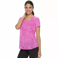 Women's Tek Gear® Essential Burnout Tee -Casual Wear Hub 3090912 Marble Pink
