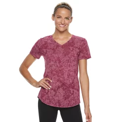 Women's Tek Gear® Essential Burnout Tee -Casual Wear Hub 3090912 Marble Red