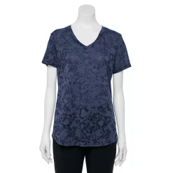 Women's Tek Gear® Essential Burnout Tee -Casual Wear Hub 3090912 Navy Burnout