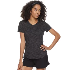Women's Tek Gear® Essential Burnout Tee -Casual Wear Hub 3090912 Speckled Black