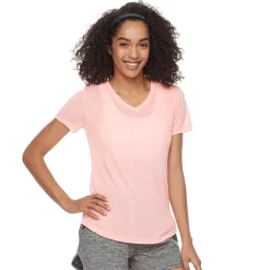 Women's Tek Gear® Essential Burnout Tee -Casual Wear Hub 3090912 Speckled Coral