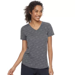 Women's Tek Gear® Essential Burnout Tee -Casual Wear Hub 3090912 Speckled Gray