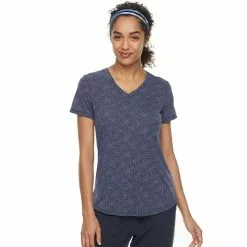 Women's Tek Gear® Essential Burnout Tee -Casual Wear Hub 3090912 Speckled Navy