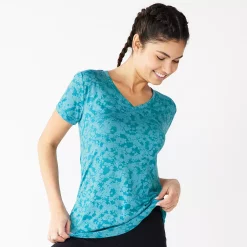 Women's Tek Gear® Essential Burnout Tee -Casual Wear Hub 3090912 Teal Burnout