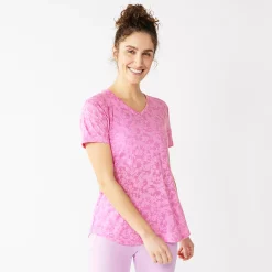 Women's Tek Gear® Essential Burnout Tee -Casual Wear Hub 3090912 Violet Burnout