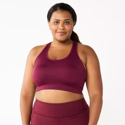 Plus Size Tek Gear® Seamless Low-Impact Sports Bra 39 Plus Size Tek Gear® Seamless Low-Impact Sports Bra -Casual Wear Hub 3548821 Night Sangria