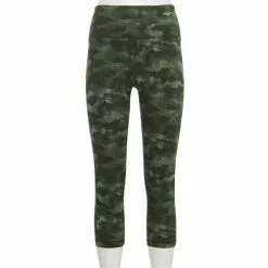 Women's Tek Gear® Essential High-Waisted Capri Leggings -Casual Wear Hub 3977494 Sage Camo