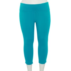 Plus Size Tek Gear® Essential High-Waisted Capri Leggings -Casual Wear Hub 4215123 Tremendous Teal