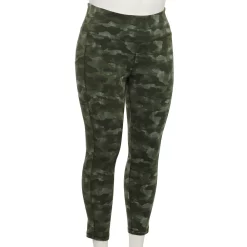 Plus Size Tek Gear® Pocket High-Waisted 7/8 Leggings -Casual Wear Hub 4219703 Sage Camo