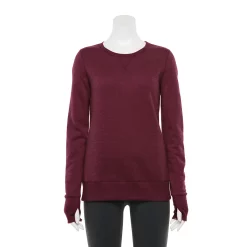 Women's Tek Gear® Ultrasoft Fleece Crewneck Sweatshirt -Casual Wear Hub 4302798 Chilled Wine