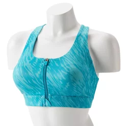 Tek Gear® Zip-Front Medium-Impact Sports Bra 40 Tek Gear® Zip-Front Medium-Impact Sports Bra -Casual Wear Hub 4657353 Blue Print