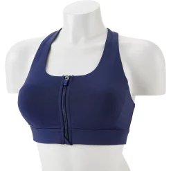 Tek Gear® Zip-Front Medium-Impact Sports Bra 41 Tek Gear® Zip-Front Medium-Impact Sports Bra -Casual Wear Hub 4657353 Chandler Navy