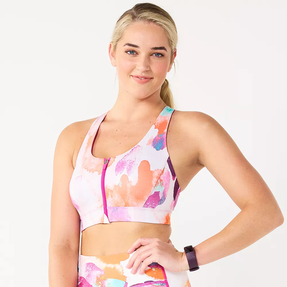 Tek Gear® Zip-Front Medium-Impact Sports Bra 11 Tek Gear® Zip-Front Medium-Impact Sports Bra - Image 11