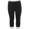 Women's Tek Gear® High-Waisted Skimmer Capri Leggings -Casual Wear Hub 4946433 Black