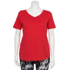 Plus Size Tek Gear® Core V-Neck Tee -Casual Wear Hub 4998289 Heartless