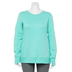Plus Size Tek Gear® Ultrasoft Fleece Crewneck Sweatshirt -Casual Wear Hub 5000133 Aruba Bay