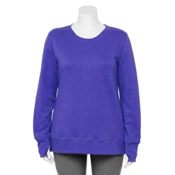 Plus Size Tek Gear® Ultrasoft Fleece Crewneck Sweatshirt -Casual Wear Hub 5000133 Blake Grape