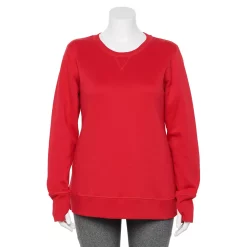 Plus Size Tek Gear® Ultrasoft Fleece Crewneck Sweatshirt -Casual Wear Hub 5000133 Chicago Red