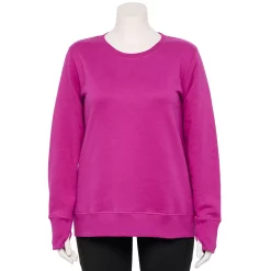 Plus Size Tek Gear® Ultrasoft Fleece Crewneck Sweatshirt -Casual Wear Hub 5000133 Fantasy Berry