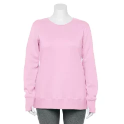Plus Size Tek Gear® Ultrasoft Fleece Crewneck Sweatshirt -Casual Wear Hub 5000133 Fresh Tulip