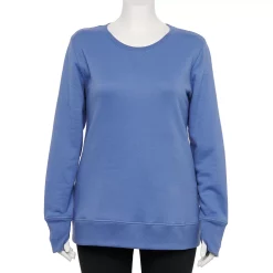 Plus Size Tek Gear® Ultrasoft Fleece Crewneck Sweatshirt -Casual Wear Hub 5000133 Kingsley Blue